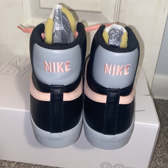 Nike Black Leather Coral Blazer Mid '77 Customized Sneaker Shoes New - Picture 7 of 13